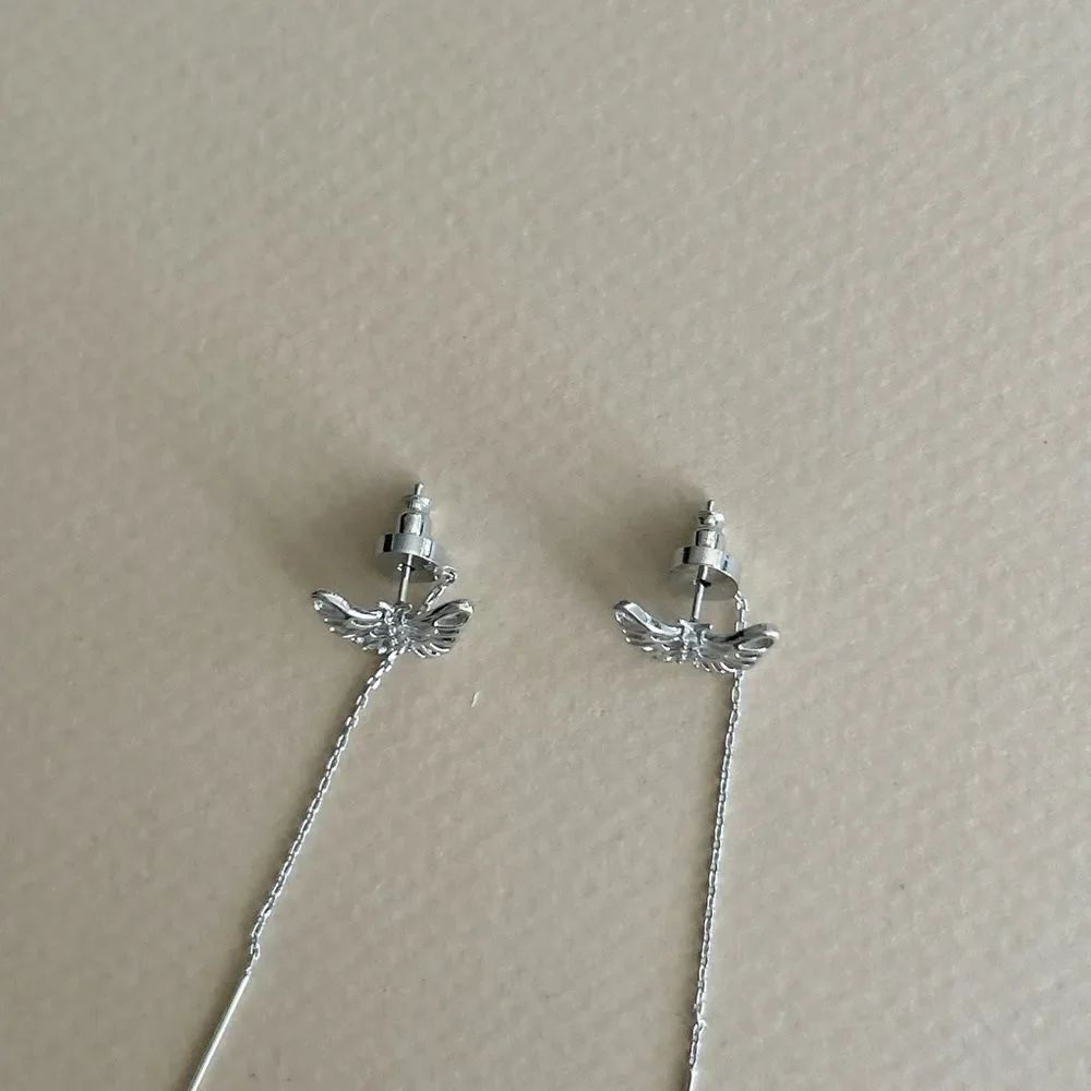 Butterfly Drop Earrings #2004 - Picture 5 of 7